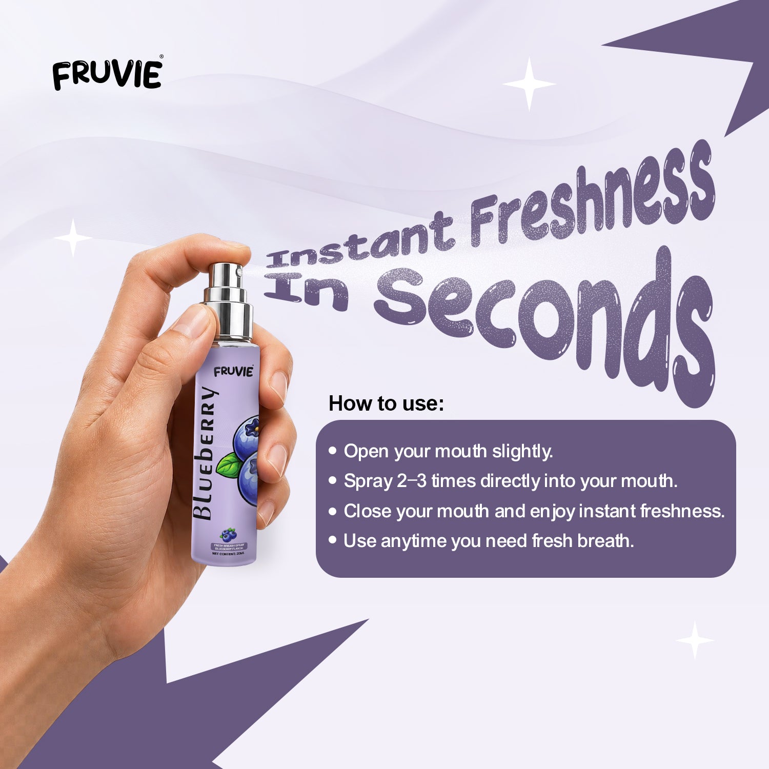 Fresh Breath Spray (Blueberry Flavor)